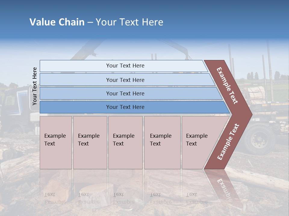 A Large Truck With Logs On The Back Of It PowerPoint Template