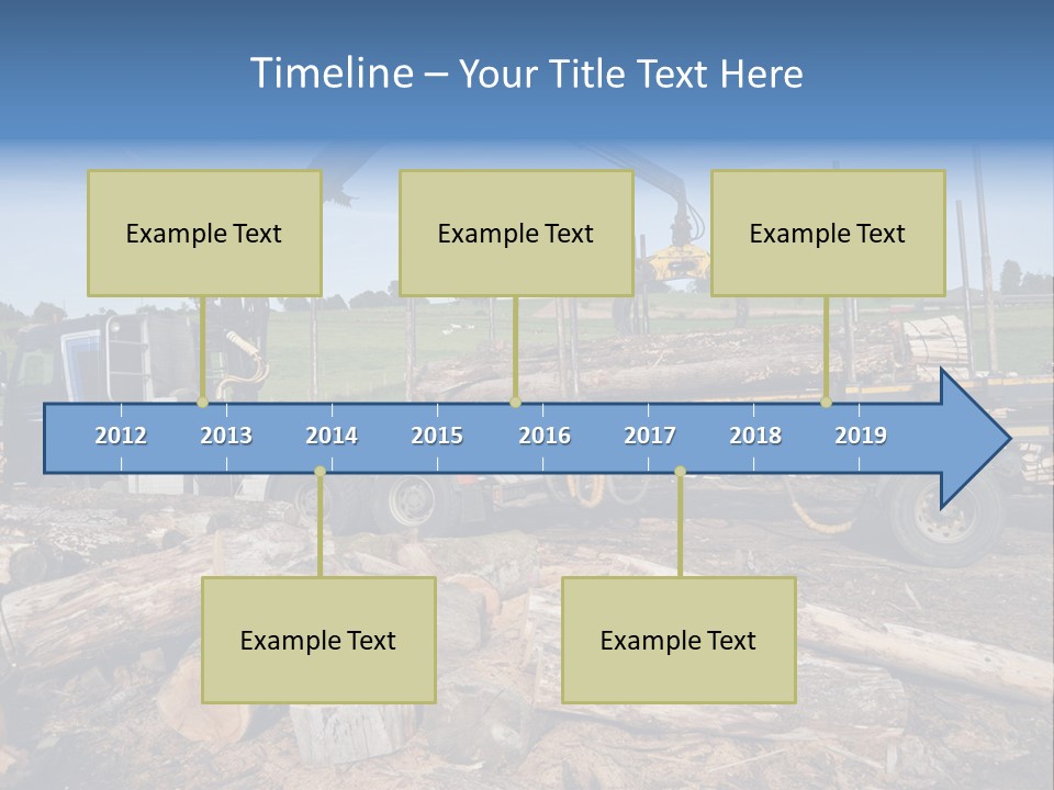 A Large Truck With Logs On The Back Of It PowerPoint Template
