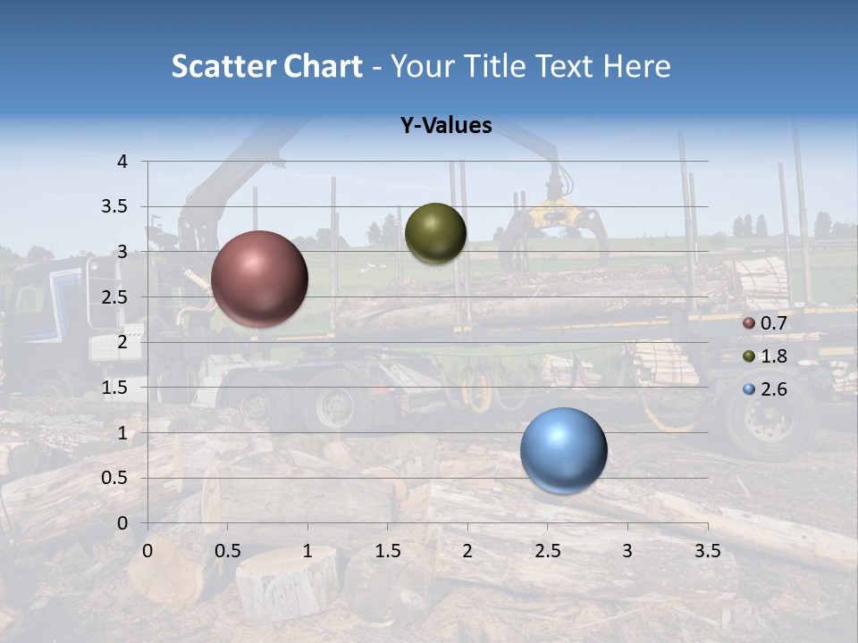 A Large Truck With Logs On The Back Of It PowerPoint Template