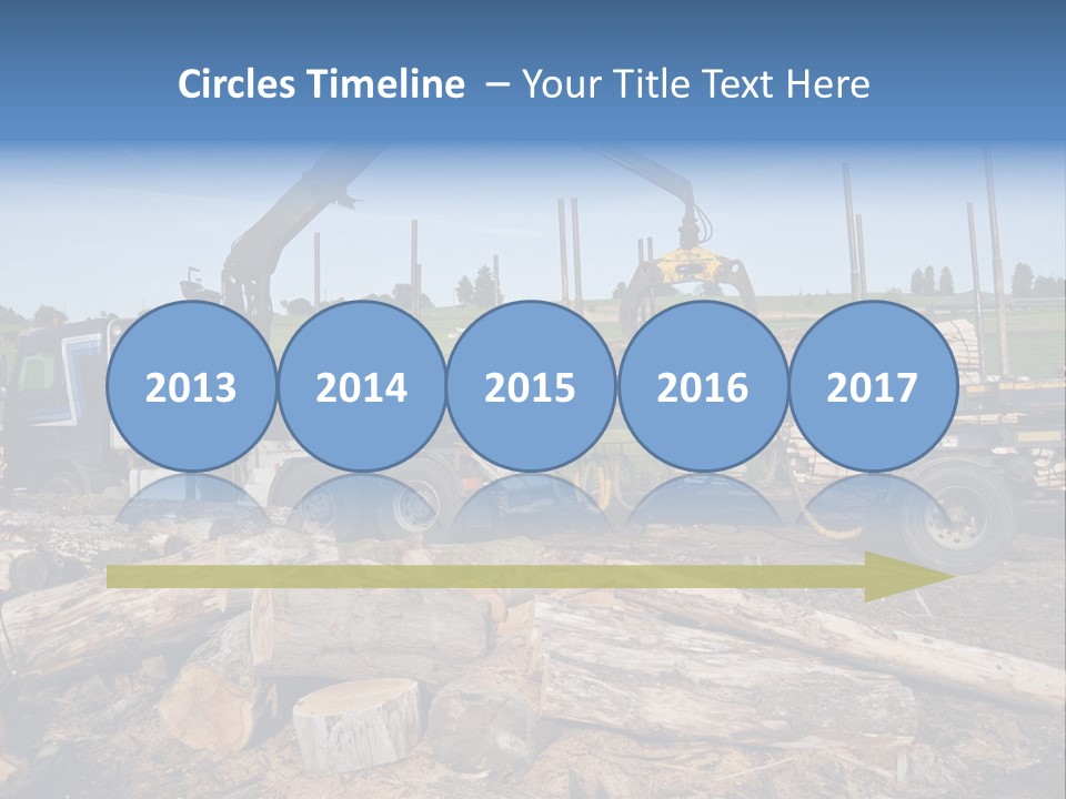 A Large Truck With Logs On The Back Of It PowerPoint Template