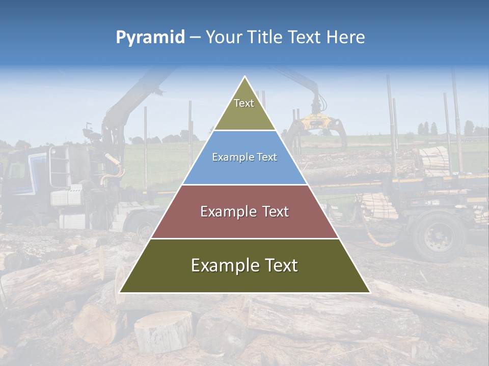 A Large Truck With Logs On The Back Of It PowerPoint Template