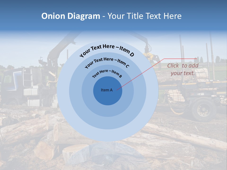 A Large Truck With Logs On The Back Of It PowerPoint Template