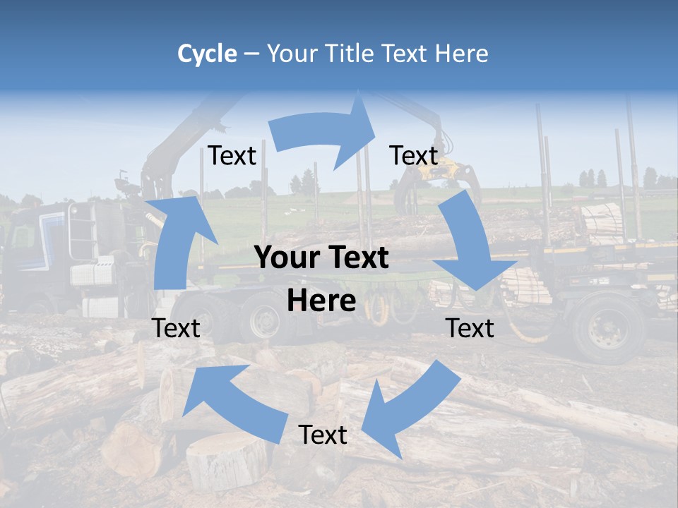 A Large Truck With Logs On The Back Of It PowerPoint Template