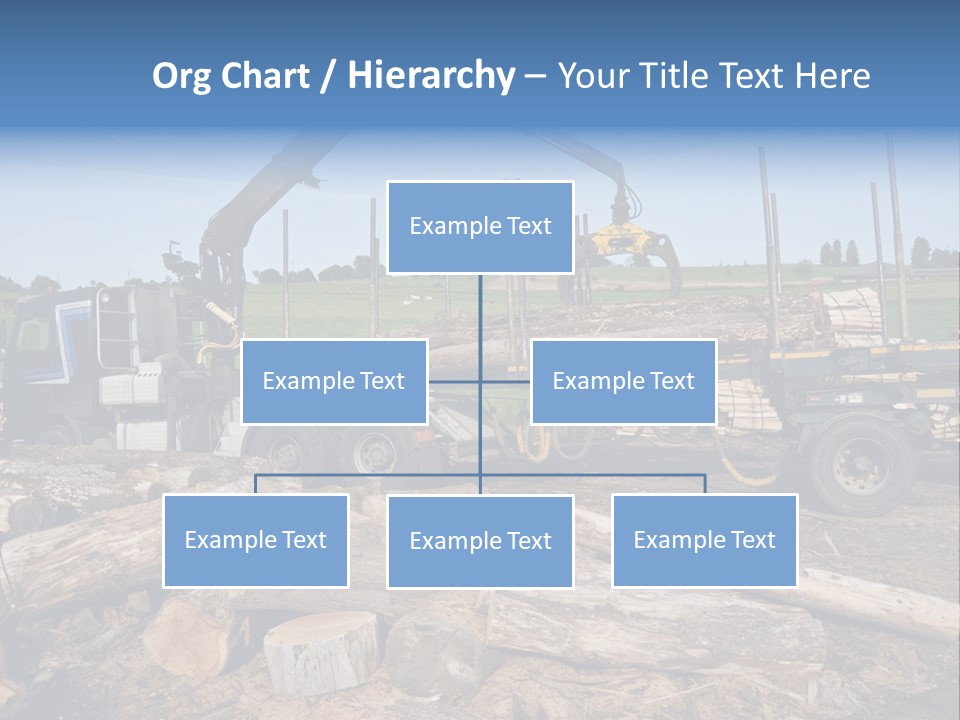 A Large Truck With Logs On The Back Of It PowerPoint Template
