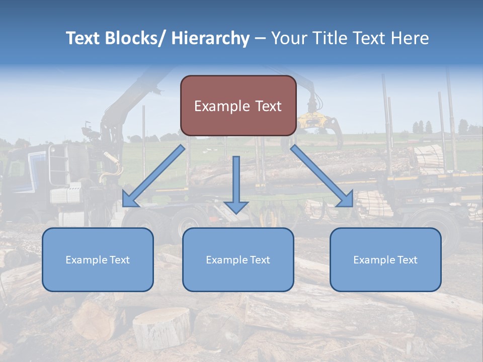 A Large Truck With Logs On The Back Of It PowerPoint Template