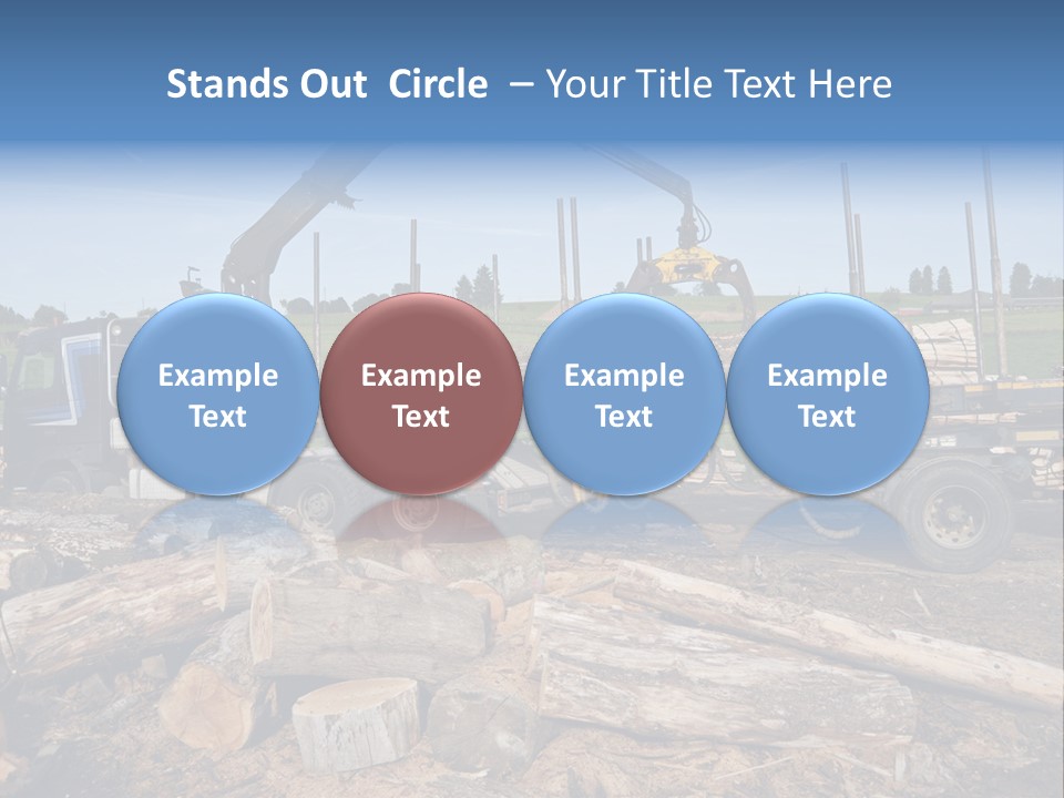 A Large Truck With Logs On The Back Of It PowerPoint Template