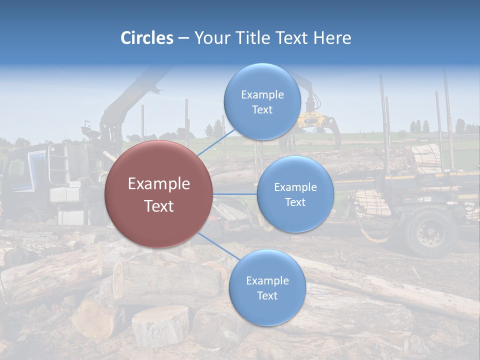 A Large Truck With Logs On The Back Of It PowerPoint Template