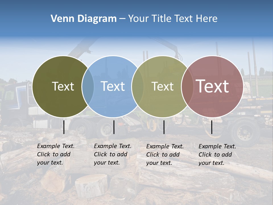 A Large Truck With Logs On The Back Of It PowerPoint Template