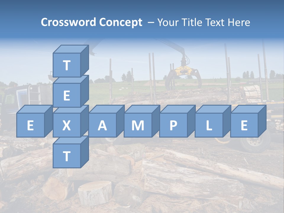 A Large Truck With Logs On The Back Of It PowerPoint Template