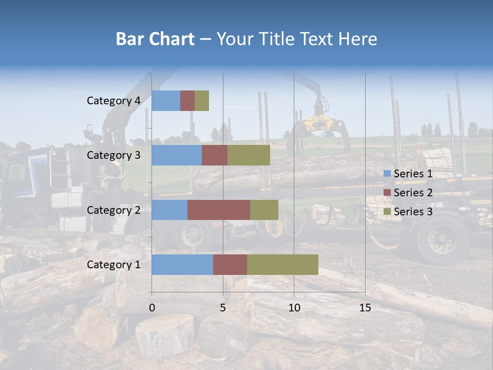 A Large Truck With Logs On The Back Of It PowerPoint Template