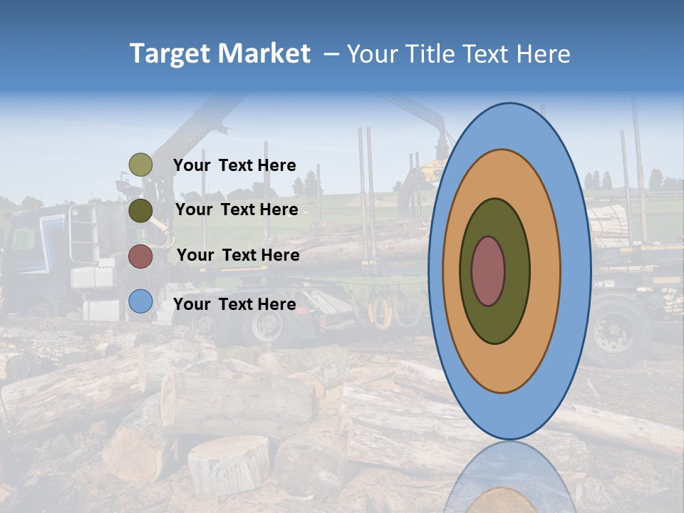 A Large Truck With Logs On The Back Of It PowerPoint Template