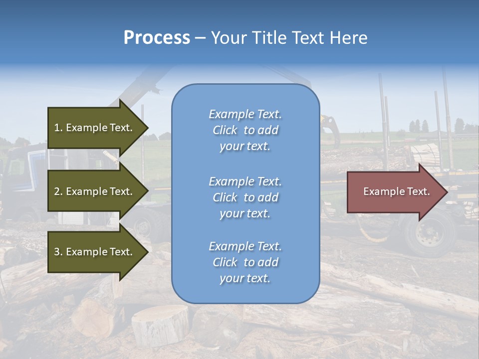 A Large Truck With Logs On The Back Of It PowerPoint Template