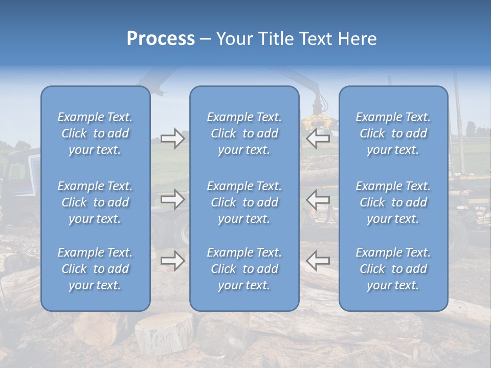 A Large Truck With Logs On The Back Of It PowerPoint Template