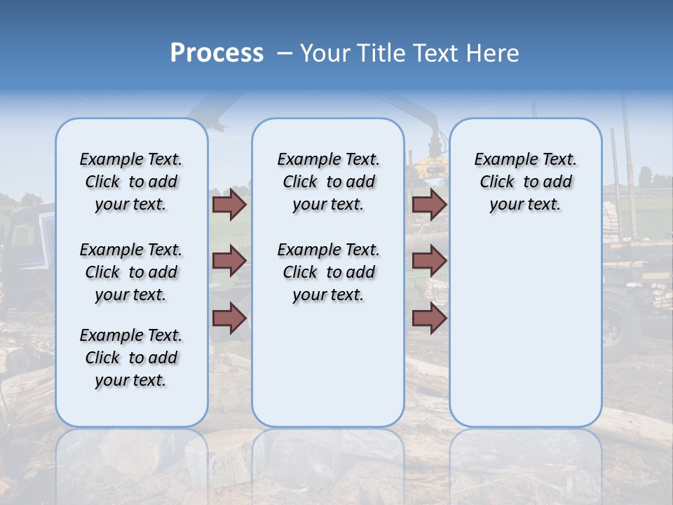 A Large Truck With Logs On The Back Of It PowerPoint Template