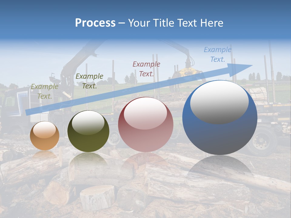 A Large Truck With Logs On The Back Of It PowerPoint Template