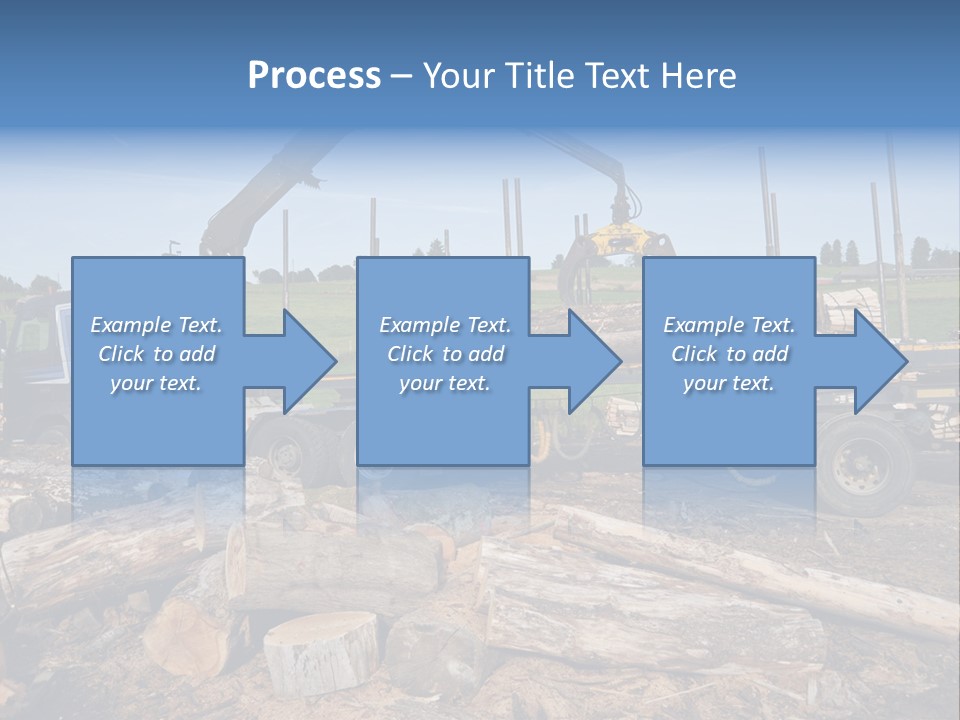 A Large Truck With Logs On The Back Of It PowerPoint Template