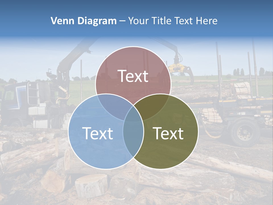 A Large Truck With Logs On The Back Of It PowerPoint Template