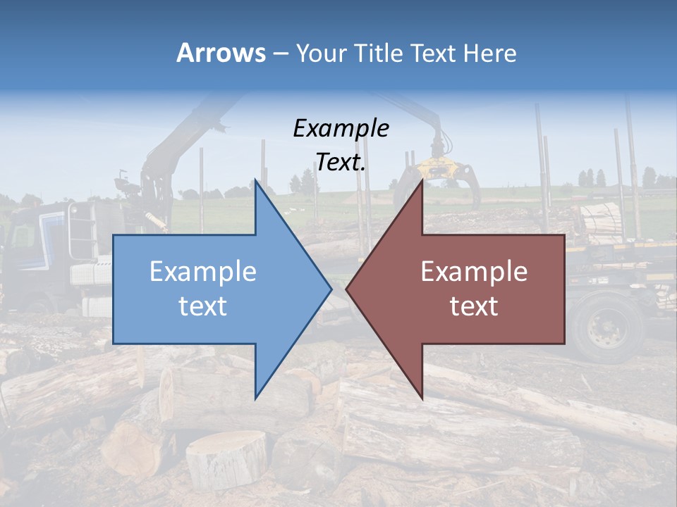 A Large Truck With Logs On The Back Of It PowerPoint Template