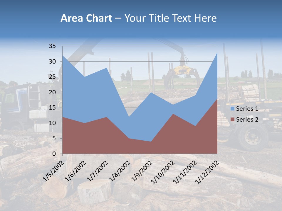 A Large Truck With Logs On The Back Of It PowerPoint Template