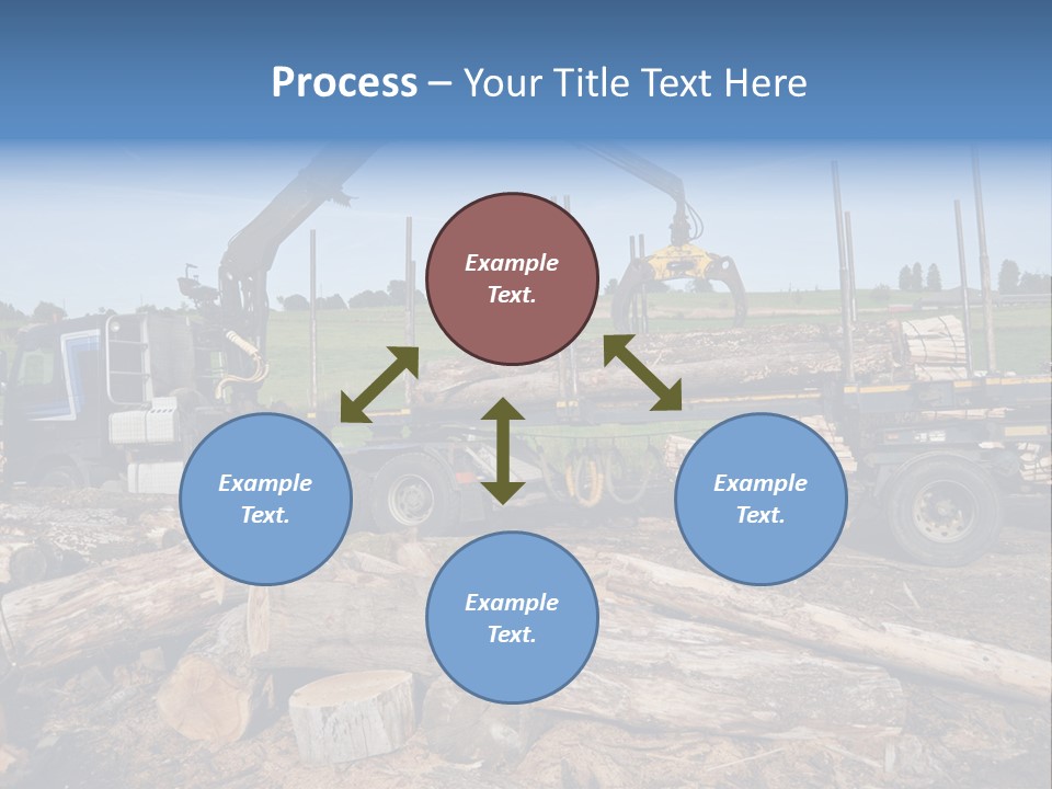 A Large Truck With Logs On The Back Of It PowerPoint Template