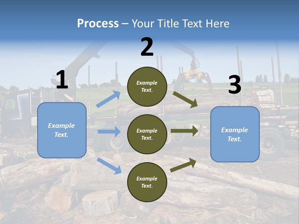 A Large Truck With Logs On The Back Of It PowerPoint Template