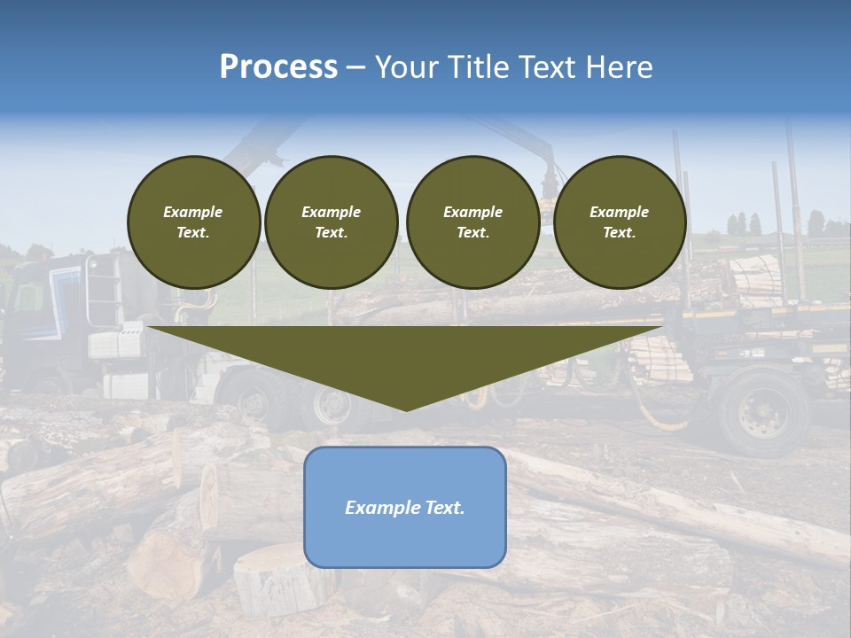 A Large Truck With Logs On The Back Of It PowerPoint Template