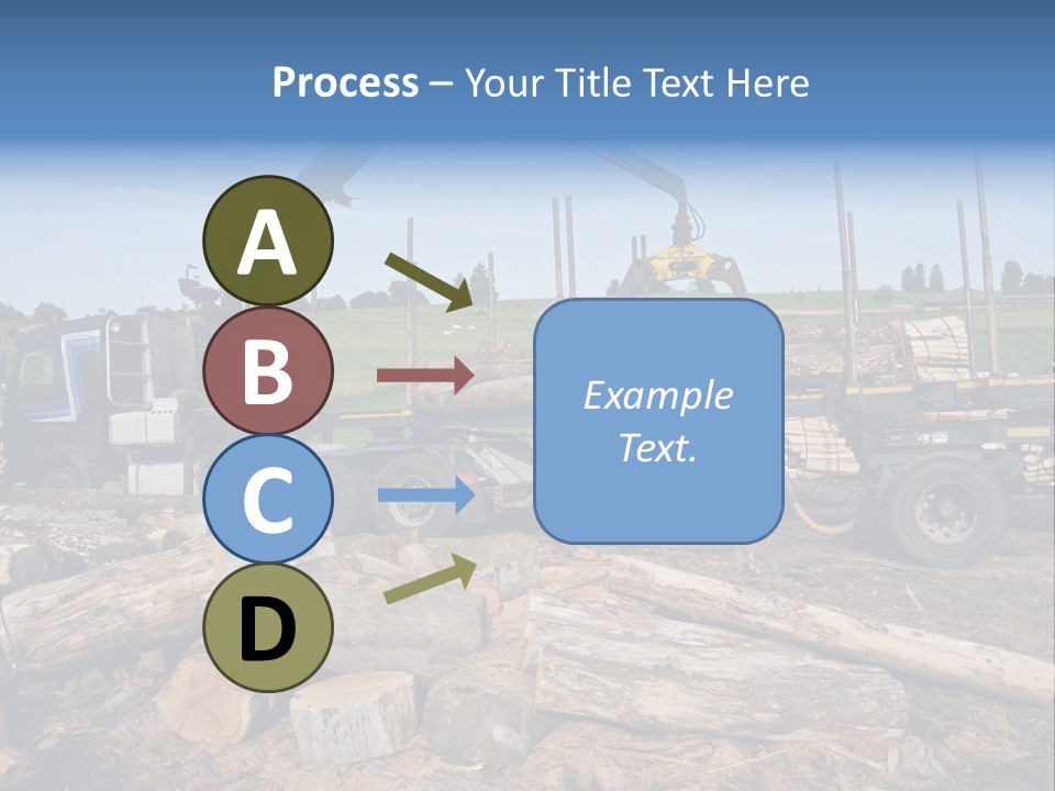 A Large Truck With Logs On The Back Of It PowerPoint Template