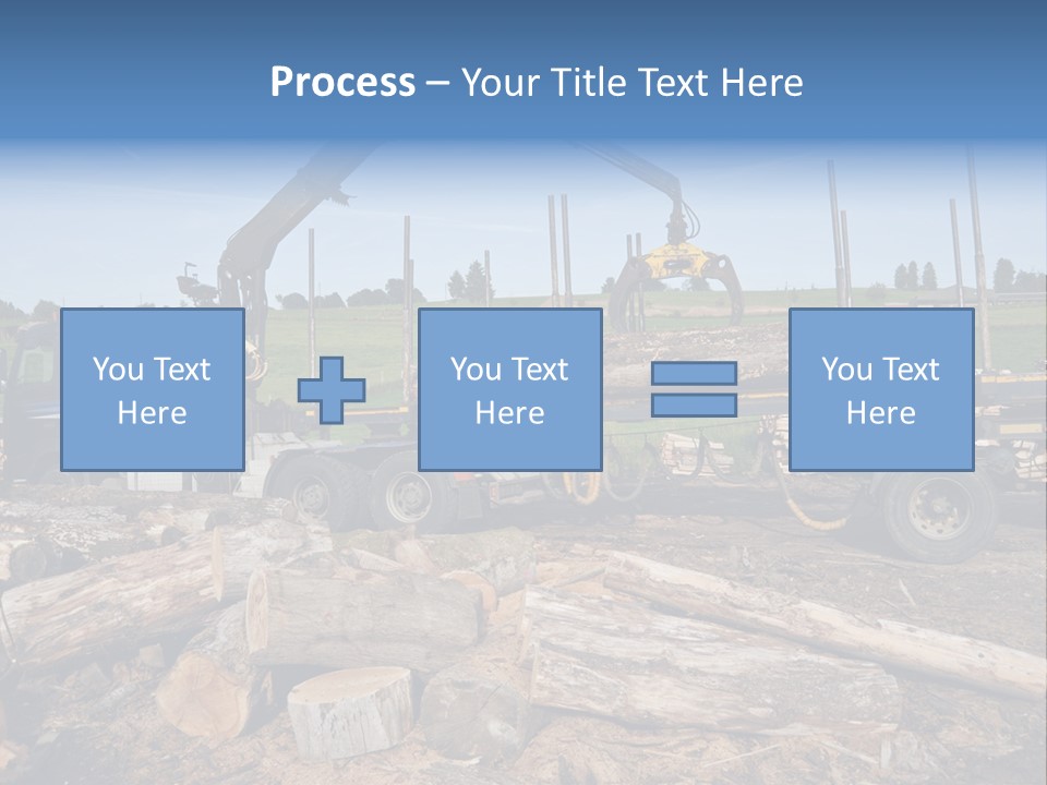 A Large Truck With Logs On The Back Of It PowerPoint Template