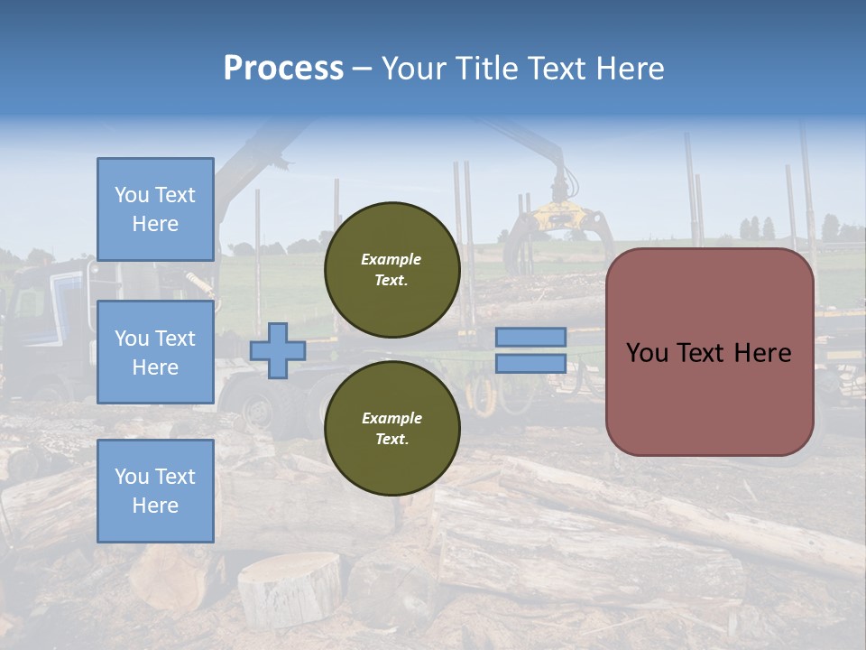 A Large Truck With Logs On The Back Of It PowerPoint Template