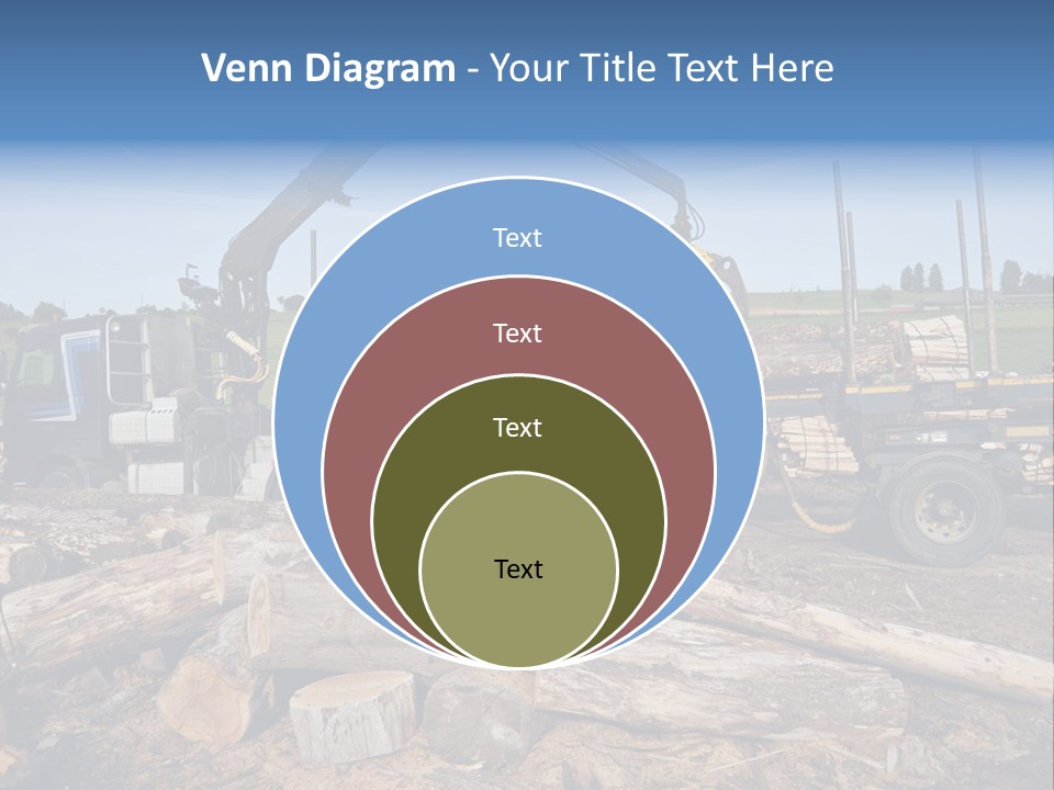 A Large Truck With Logs On The Back Of It PowerPoint Template
