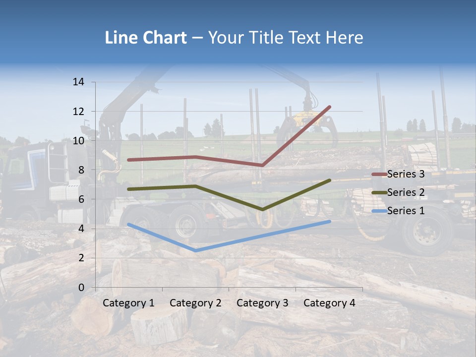 A Large Truck With Logs On The Back Of It PowerPoint Template