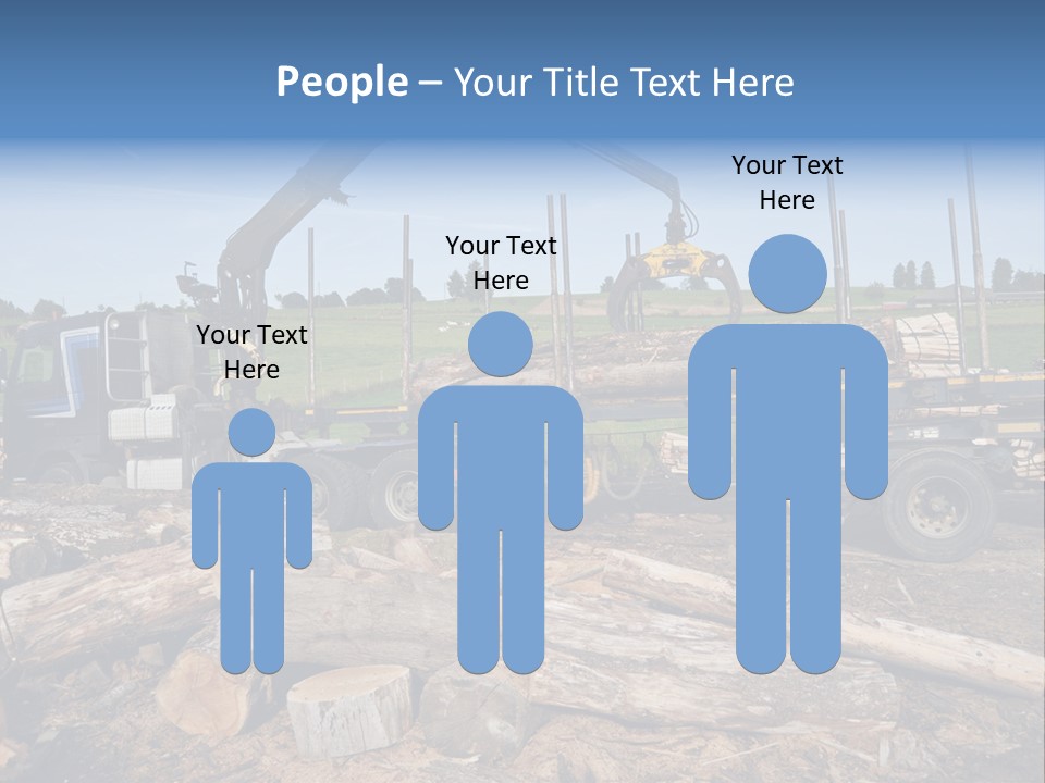 A Large Truck With Logs On The Back Of It PowerPoint Template