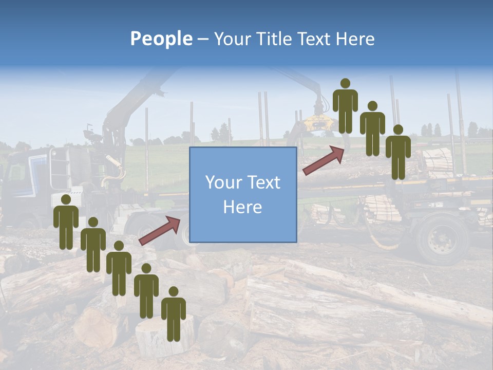 A Large Truck With Logs On The Back Of It PowerPoint Template