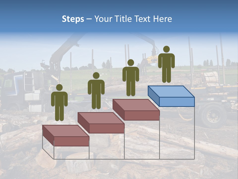 A Large Truck With Logs On The Back Of It PowerPoint Template