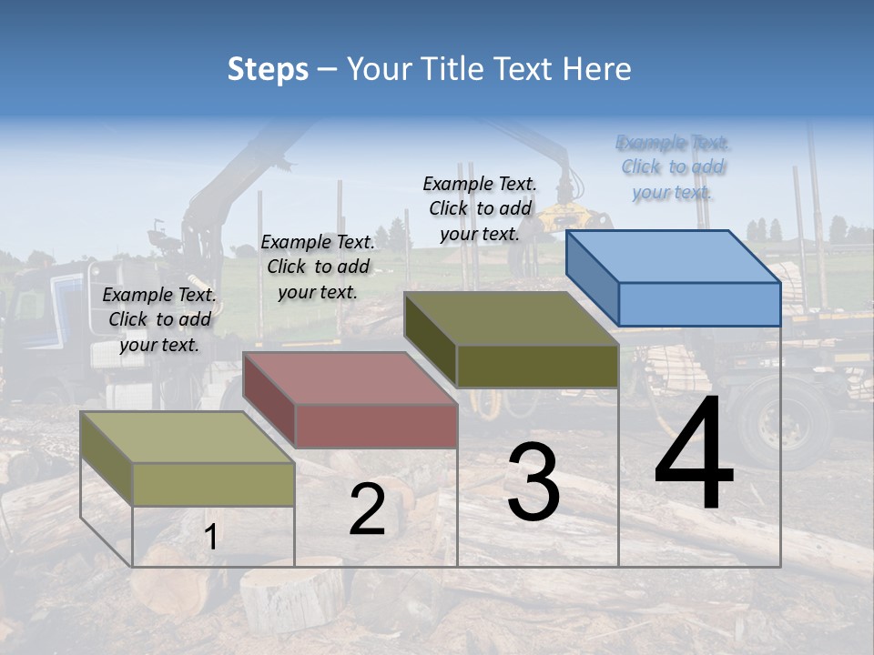 A Large Truck With Logs On The Back Of It PowerPoint Template