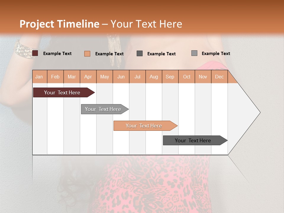 A Woman In A Pink Dress Is Posing For A Picture PowerPoint Template