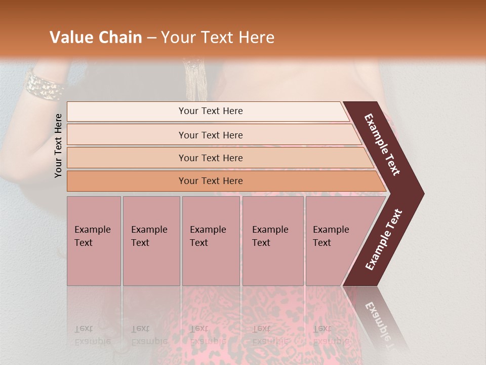 A Woman In A Pink Dress Is Posing For A Picture PowerPoint Template