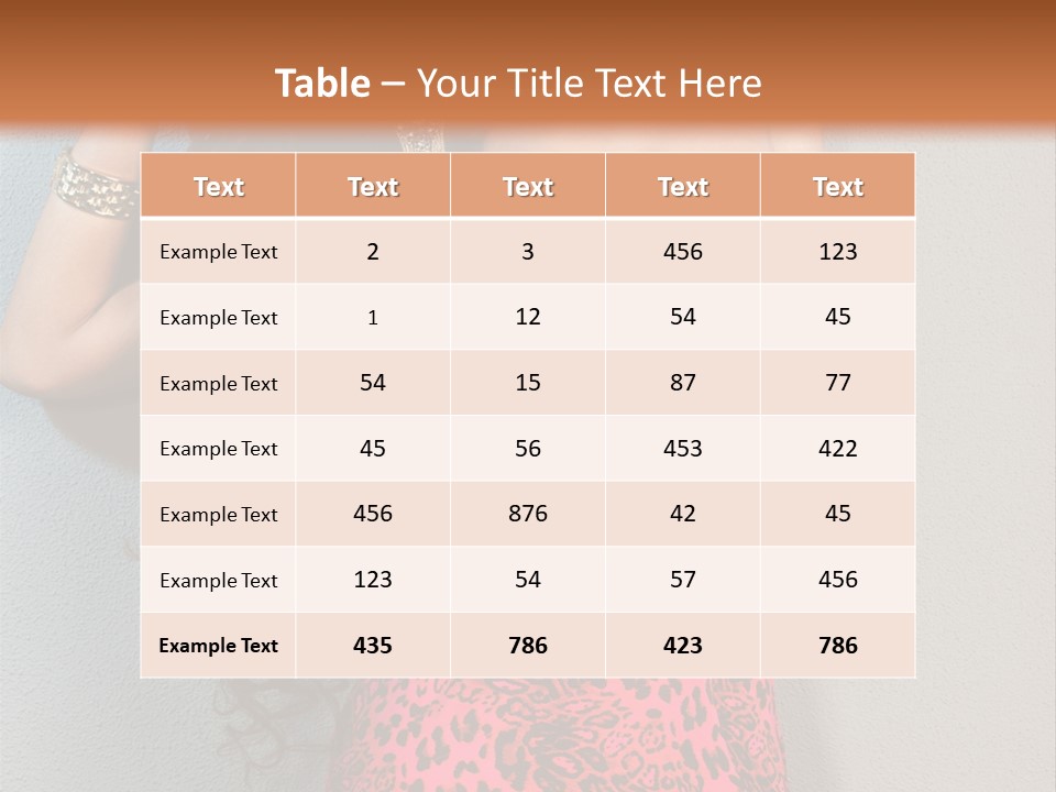 A Woman In A Pink Dress Is Posing For A Picture PowerPoint Template