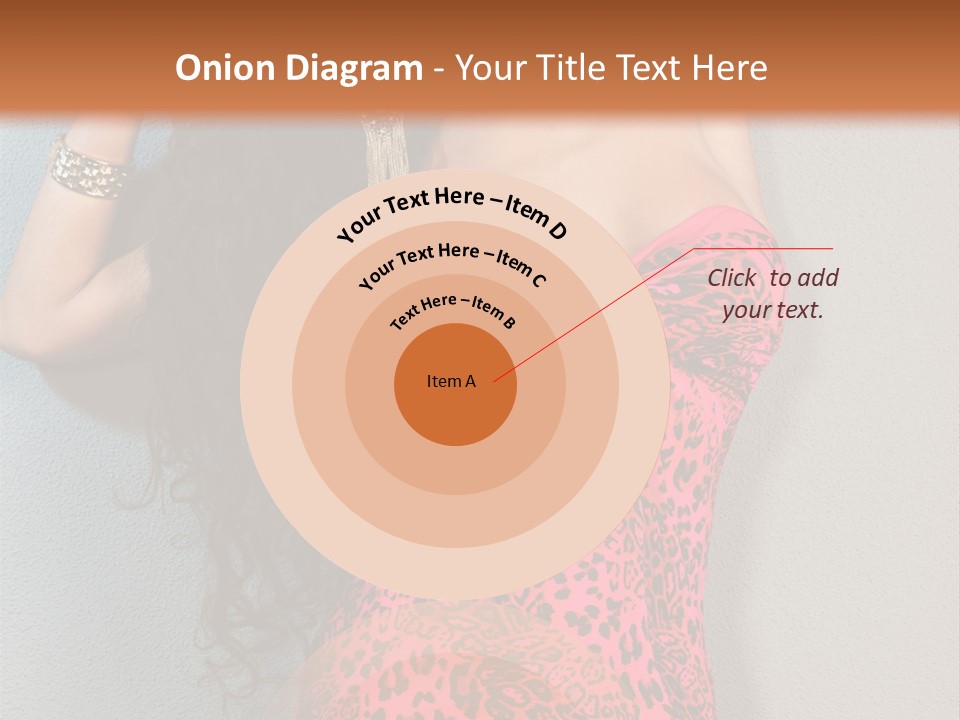 A Woman In A Pink Dress Is Posing For A Picture PowerPoint Template