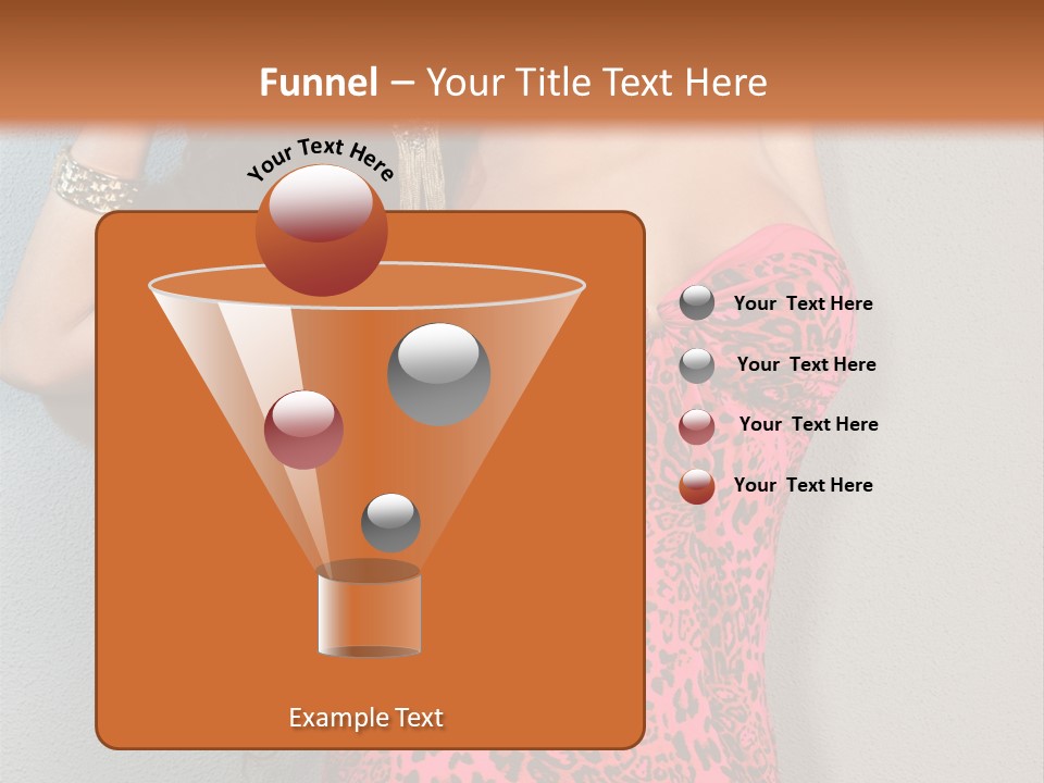 A Woman In A Pink Dress Is Posing For A Picture PowerPoint Template