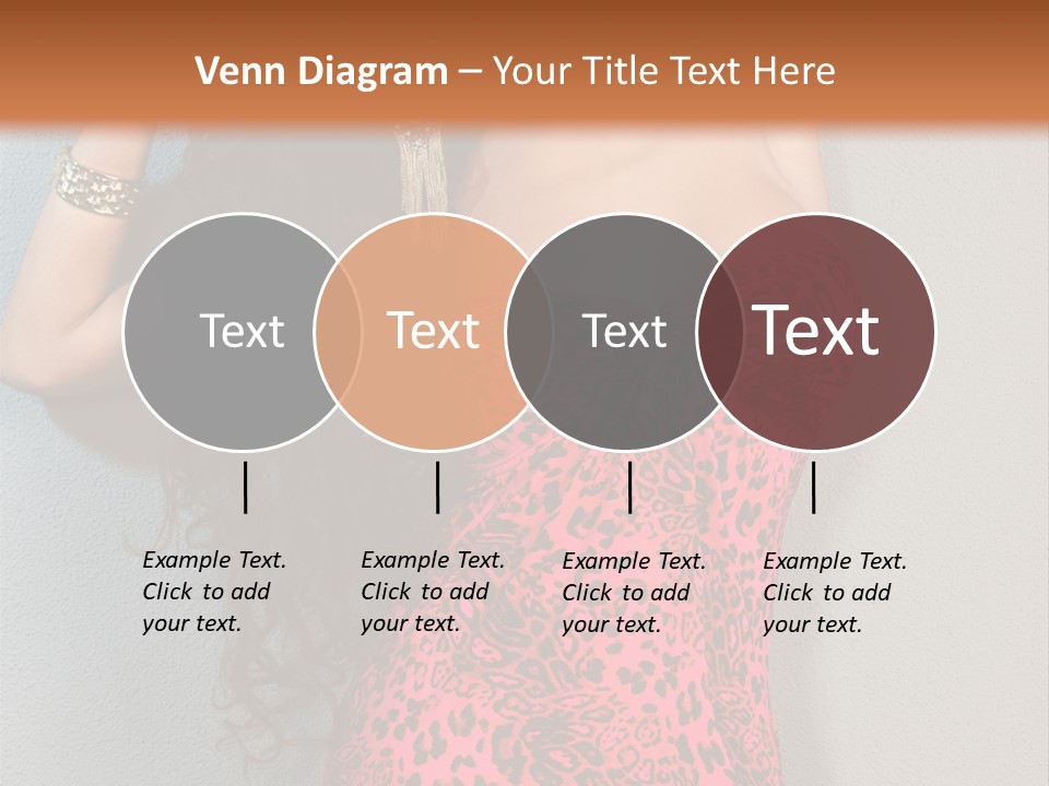 A Woman In A Pink Dress Is Posing For A Picture PowerPoint Template