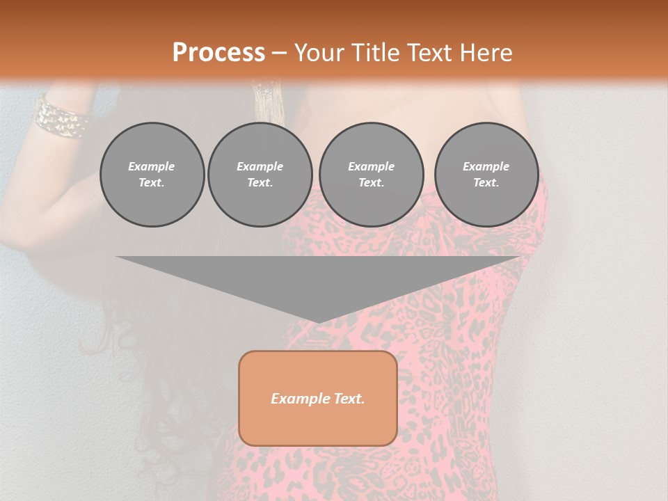 A Woman In A Pink Dress Is Posing For A Picture PowerPoint Template
