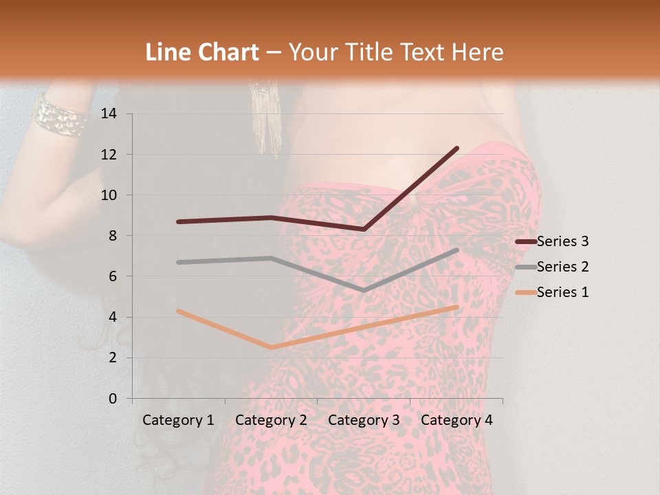 A Woman In A Pink Dress Is Posing For A Picture PowerPoint Template