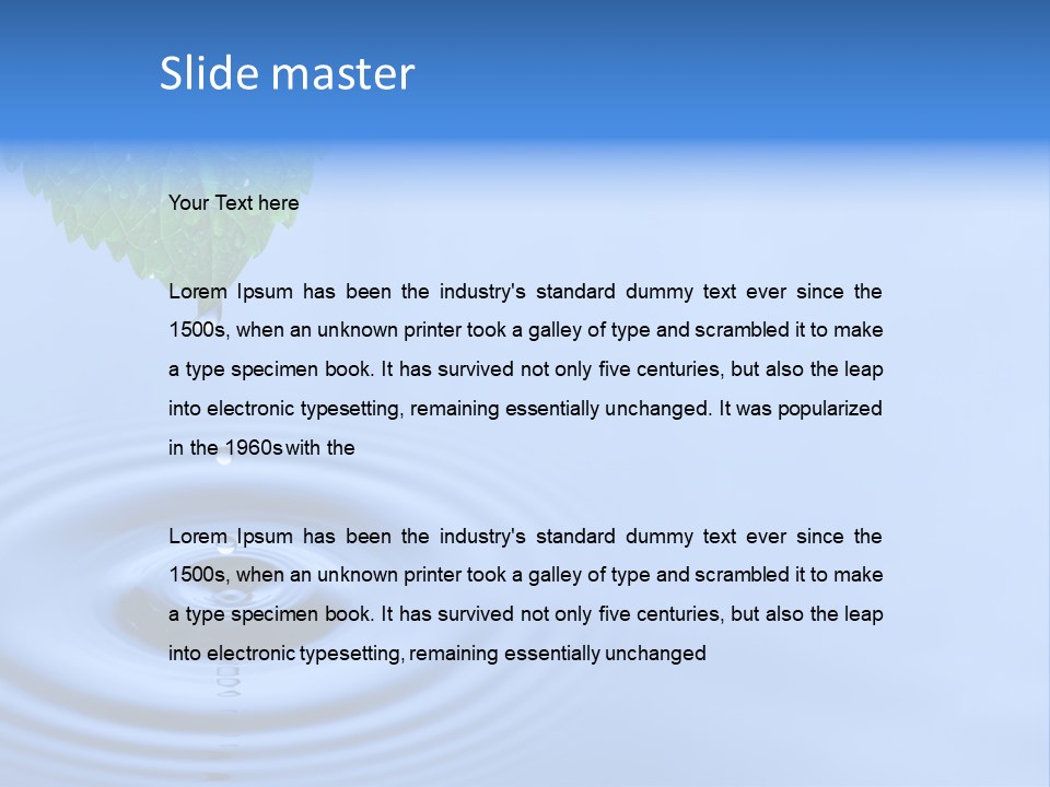 Transparent White Reflection PowerPoint Template