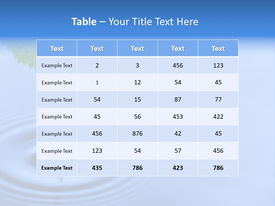 Transparent White Reflection PowerPoint Template