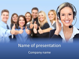 Businesswoman Lady Female PowerPoint Template