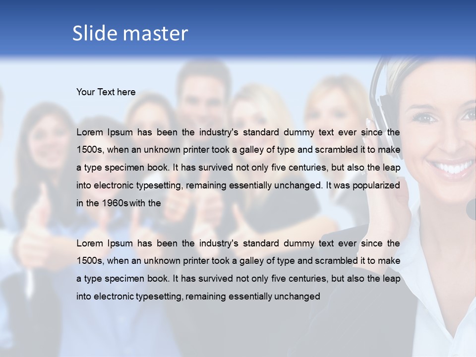 Businesswoman Lady Female PowerPoint Template