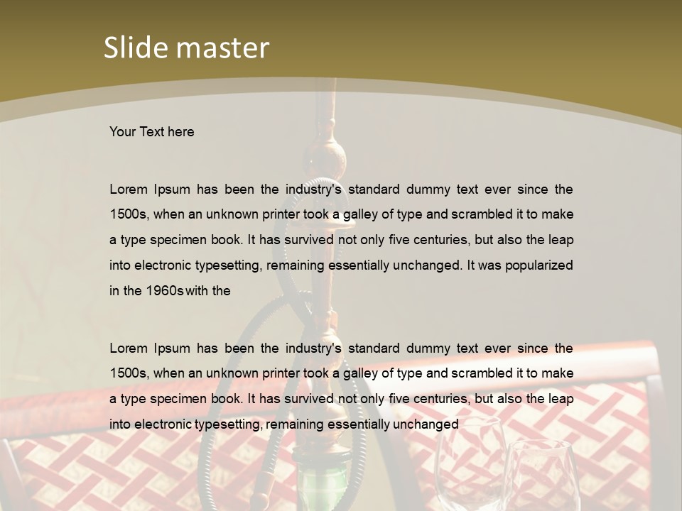 A Table With A Lamp On Top Of It PowerPoint Template