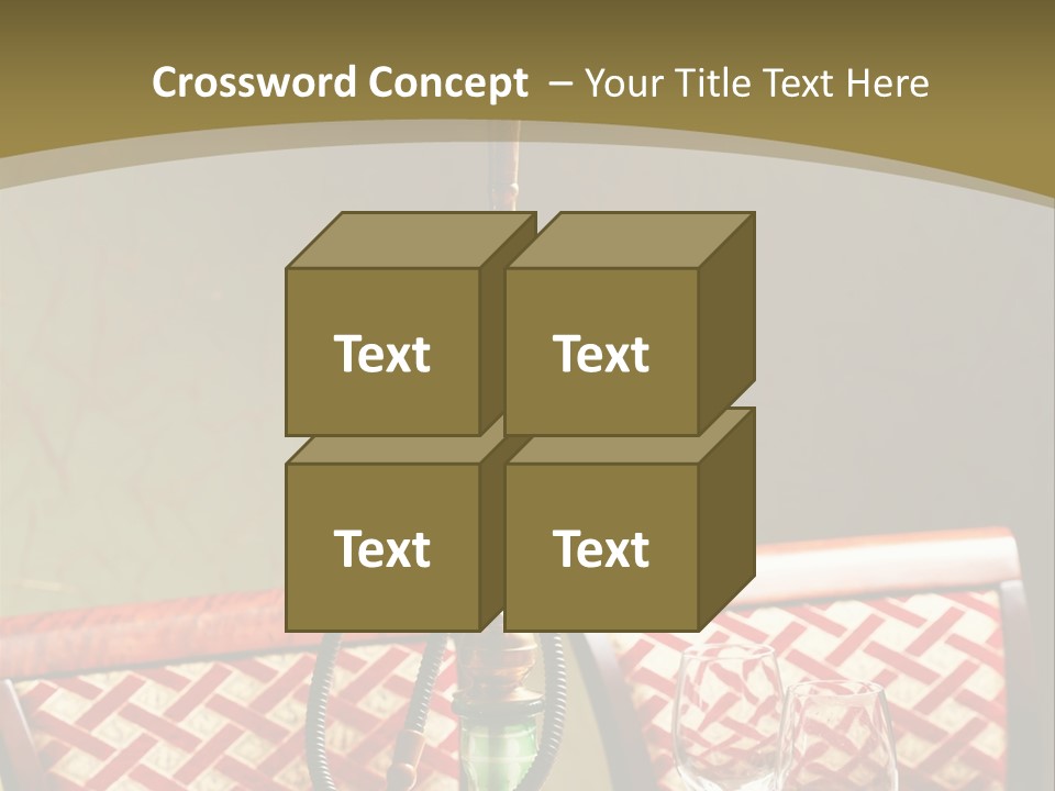 A Table With A Lamp On Top Of It PowerPoint Template