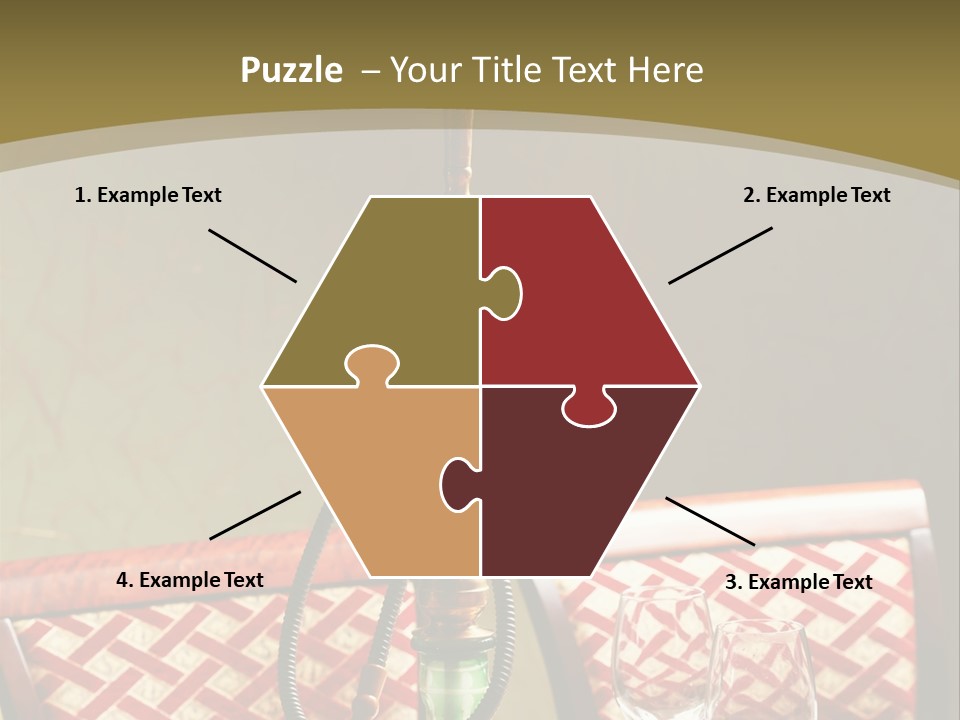A Table With A Lamp On Top Of It PowerPoint Template